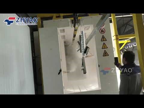 Automatic spraying line for metal doors #metalcoating #zhyao #paintingmachine