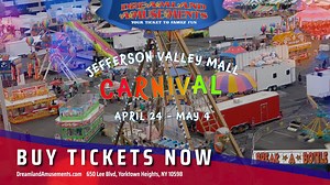 Last Chance to SAVE on the Jefferson Valley Mall Carnival! Presale ends Thursday, April 24 at 5 PM – Don’t miss out! 💥 4-Pack Unlimited Ride Wristbands – $99 (Save up to $49!) 💥 2 Unlimited Ride Wristbands – $55 (Save up to $19) 💥 1 Unlimited Ride Wristband – $29 (Save up to $8) 🎟️ 50 Ride Tickets 1 FREE Ride – $45 (Save up to $15) BUY NOW & SAVE: https://dreamlandamusements.com/upcoming-events-amusement-carnival/jefferson-valley-mall-carnival/ Presale wristbands & ride tickets valid for ANY