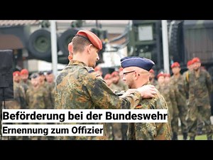 Promotion of a Oberfähnrich of the Bundeswehr - when an officer is appointed