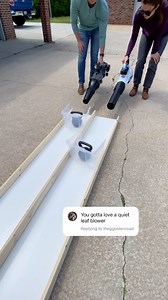 Gotta love a quiet AND powerful leaf blower!😎💪 #DoItWithHART #batteryleafblower #leafblower #head2head #gasvsbattery #batterypowered #leafblowers | HART Tools