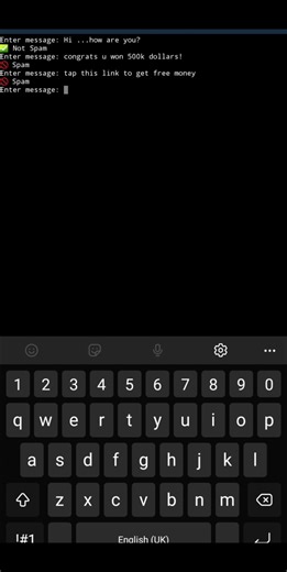 SPAM MESSAGE DETECTOR | PYTHON