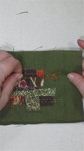 Creative slow stiching project #fabricart