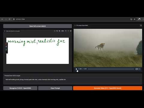 Gradio-Powered Handwriting (TrOCR + OpenVINO) to Video Generation (LTX + OpenVINO GenAI)