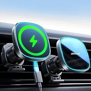 JOYROOM for MagSafe Car Mount Charger, 15W Fast MagSafe Car Charger[2024 Upgraded Magnet], Hands Free Air Vent Magnetic Phone Charger Holder for iPhone 16 Plus Pro Max/iPhone 15 14 13 12 Pro Max