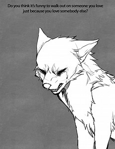 Sad Wolf Drawing Anime