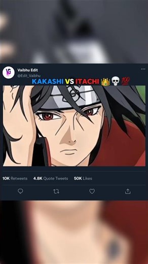 Kakashi vs Itachi Uchiha ⚡💀💯 #anime #viral #narutoshippuden #shortvideo