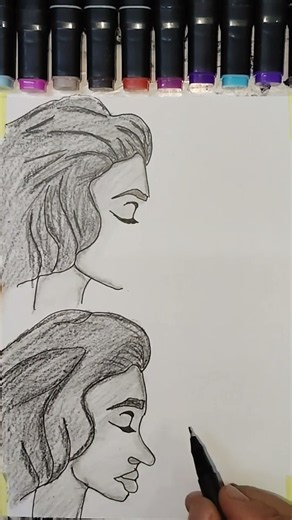 How to Draw a Girl's Face | Easy Drawing Tutorial#ardrawing