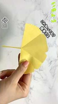 【簡単切り紙】いちょう🍁How to make ginkgo#いちょう#ginkgo#イチョウの葉#जिंकगो#이쵸#단풍#銀杏#枫叶#秋#もみじ#折り方#おりがみ#origami#摺紙#종이접기