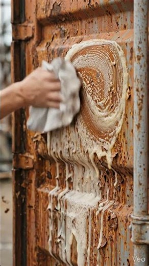 #😱Rust to clean in Metal shipping container door 😱