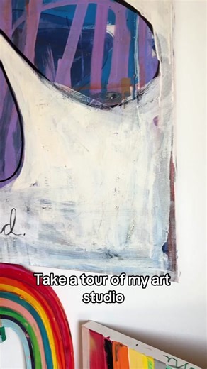 Take a journey into my art studio! Painting is my passion and my career. If you see something you like, let me know 😊 #painting #artist #artstudio