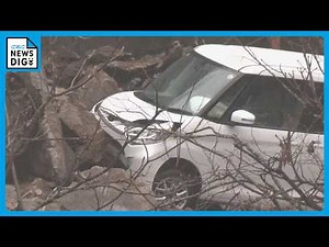 ｢聞いたことない変な音｣ 約50ｍにわたって土砂崩れ 岐阜･高山市の国道 40代男性が土砂に乗り上げてケガ 一部区間で通行止めも
