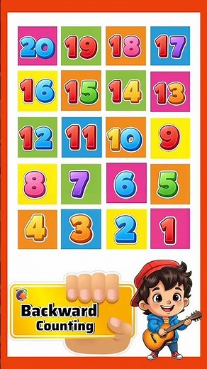 Backward counting song from 20 to 1 ||counting backward #kidslearning #staylittlechannel #counting