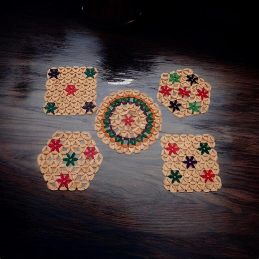 Vintage Wooden Beaded Trivets – 70s Bohemian Kitchen Decor, Set of 5 - Etsy