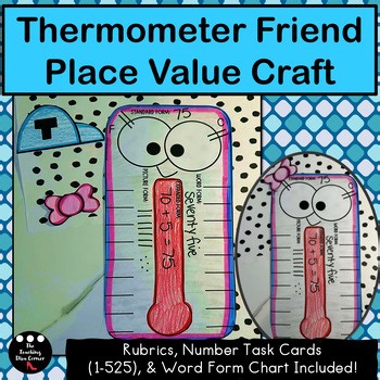 Weather Math Place Value Craft Thermometer