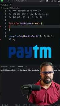 Bubble Sort - JS Interview Question #dsa #interview #coding