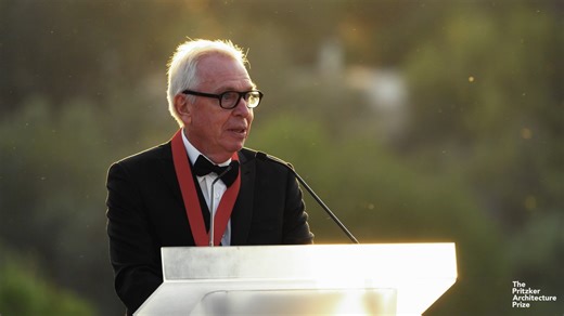 We're pleased to share a special ceremony video honoring 2023 Laureate, Sir David Alan Chipperfield CH. Continue watching to listen to remarks by the architect, Mareva Grabowski, Tom Pritzker and Alejandro Aravena during the celebration this past May at the Ancient Agora of Athens. Courtesy of The Hyatt Foundation/The Pritzker Architecture Prize. | Pritzker Architecture Prize