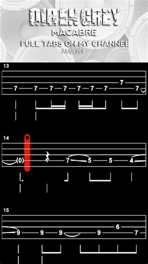 MACABRE / DIR EN GREY【BASS TAB】 #shorts #basstabs #direngrey