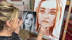 Creating a quick portrait - I made a little clip for you to see from the start to finish video. 😃☺🎨 **The 20 minute live version is right here: https://fb.watch/xSyS6LMPNi/ | She Paints