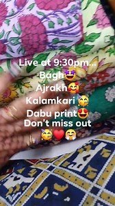 13 reactions · 4 comments | Live at 9:30pm.... Handblock printed dress materials New collection  ❤️ 朗 Instant booking... Don't miss out 殺拾❤️珞 | SHEZ- Tales of Elegance | Facebook