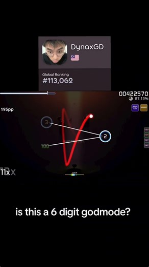 is this 6 digit godmode??? #osu #osugame #aim
