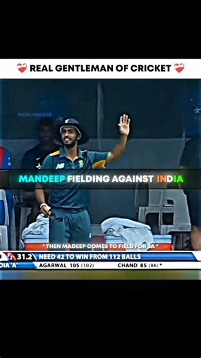 Sportsmanship 🥺 #shorts #cricket #mandeepsingh