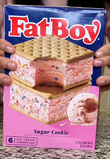 Trying the NEW sugar cookie fat boys …well…new to me 🫣 Y’all let me know if y’all had these before. It was my first time seeing ‘em in Walmart. #icecream #fatboy #icecreamsandwich #food #foodie