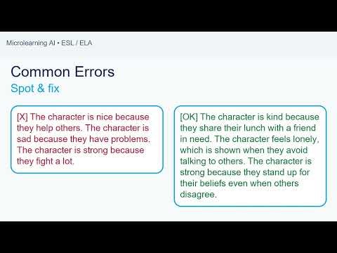 Writing analyze character
