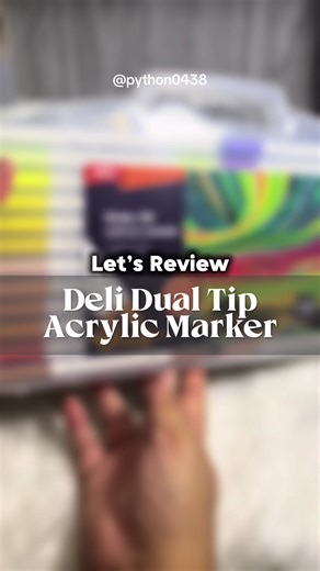 Review of the Deli Dual Tip Acrylic Marker #acrylicmarker #review #test #artmaterials #deli