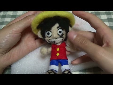 ワンピースのルフィ作ってみたよ♪羊毛フェルト