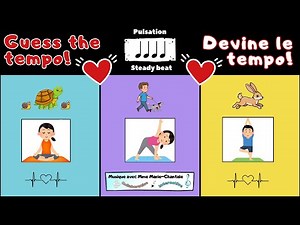 Steady beat movement game - Guess the tempo yoga for elementary music class - listening activity