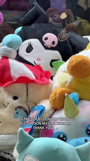 He pardoned Kodak Black @The White House Plz pardon Kuromi she dindu nuffin 💯😤 #kuromi #sanrio #clawmachine #freeyou #hellokitty @ @DonaldTrump