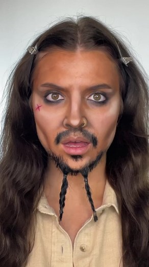 Captain Jack Sparrow Makeup Transformation Tutorial