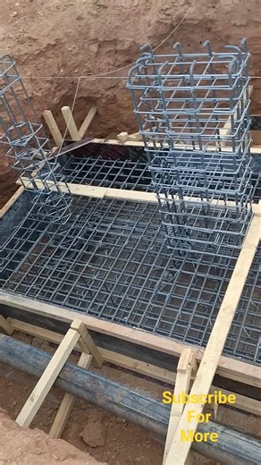 COMBINED FOOTINGS//FOUNDATION WORK//FOOTINGS LAYOUT//FORMWORK/#construction#civilengineering#viral