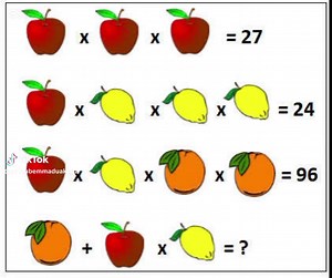 Fruit Maths Puzzle: Solve the Equation Challenge