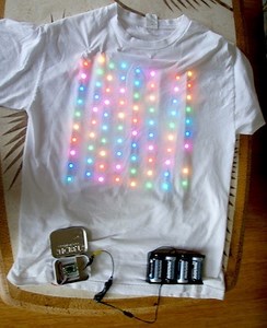LED strips in T-Shirt