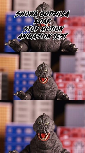 Showa Godzilla roar | stop motion animation test #showagodzilla #stopmotion #godzilla #popular