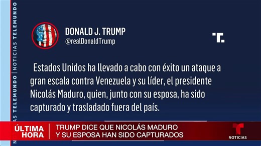 13M views · 328K reactions | Trump da más detalles del ataque a Venezuela y la “captura y saca del país a Maduro y su esposa”. Cobertura minuto a minuto  https://tlmdo.co/3Nrc3aR | Noticias Telemundo | Facebook