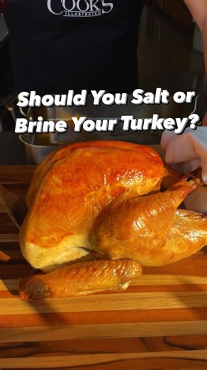 Want to guarantee a juicy, flavorful Thanksgiving turkey? We explain how brining turkey & salting turkey are great techniques to ensure tender meat. Learn more: https://cooks.io/47gvisO | America's Test Kitchen