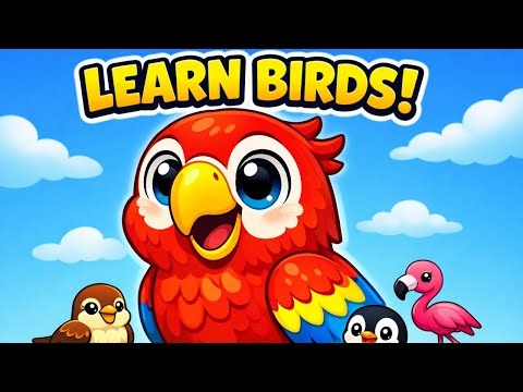 Learn 20 Birds for Kids 🐦 | Fun Bird Names Song for Children | Preschool Learning Video