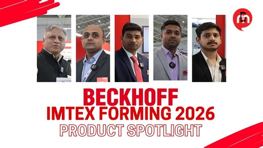 𝗣𝗥𝗘𝗠𝗜𝗘𝗥𝗜𝗡𝗚 𝗡𝗢𝗪! 𝗕𝗲𝗰𝗸𝗵𝗼𝗳𝗳 𝗔𝘂𝘁𝗼𝗺𝗮𝘁𝗶𝗼𝗻 𝗹 𝗜𝗠𝗧𝗘𝗫 𝗙𝗢𝗥𝗠𝗜𝗡𝗚 𝟮𝟬𝟮𝟲 𝗹 𝗣𝗿𝗼𝗱𝘂𝗰𝘁 𝗦𝗽𝗼𝘁𝗹𝗶𝗴𝗵𝘁 Step inside the Beckhoff Automation booth at IMTEX FORMING 2026 for an action-packed product spotlight straight from the show floor (𝗛𝗮𝗹𝗹 𝟱, 𝗕𝗼𝗼𝘁𝗵 𝗕𝟭𝟰𝟮). Discover how Beckhoff Automation is transforming the forming industry with PC-based control, high-performance motion systems, and Industry 4.0-ready automation solutions designed for speed, 