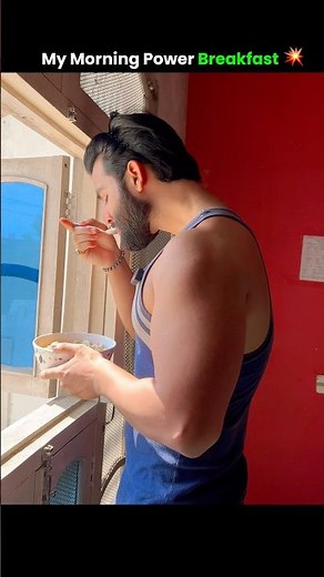 “My Morning Power Breakfast 💥 | 60g Oats + 2 Bananas + Peanut Butter = Ultimate Energy Meal 💪”