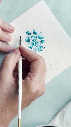 Beach Wedding Invitation Suites with Watercolor Sea Turtle Art by Victoria Grigaliunas #watercolor