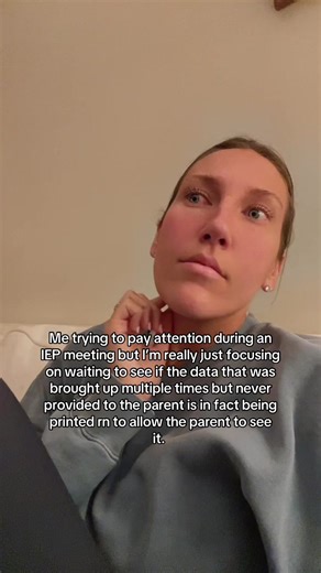 Sometimes the “data” that’s referenced during an IEP meeting isn’t data it’s just an opinion. So if something is referenced as data, I always want to make sure we see the data before moving on. Always always always make sure if you are discussing data that it is shared with the family during or prior to the meeting (depending on your states policies) and if it’s not provided then let’s just hold off on making that decision until we all have a chance to review this data together. #iepmeetingtips 