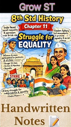 Class 8 History Chapter 11 | Struggle for Equality | Complete Handwritten Notes ✍️📖
