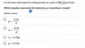 Writing y = mx proportional equations worked example 2