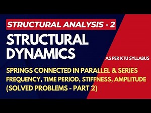 SPRINGS CONNECTED IN PARALLEL & SERIES | FREQUENCY | TIME PERIOD | AMPLITUDE | PROBLEMS - PART 2