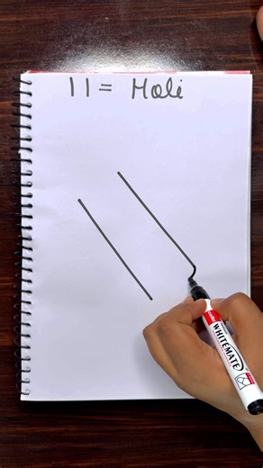 11 = Pichkari drawing tutorial on notebook #shorts