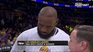 "Anytime you're playing for something, you don't take it for granted." LeBron James (25 points, 6 assists, and 6 rebounds) speaks with Mike Trudell after defeating the Clippers 135-118 to advance in NBA Cup. Get closer to the action with Spectrum SportsNet . 🔗: http://Spectrum.com/GetLakers | Spectrum SportsNet