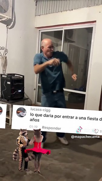 Baile de Tío en Reunión Familiar 80s