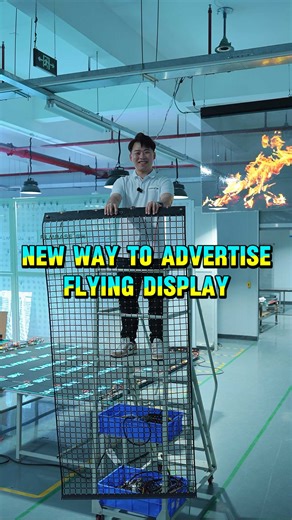 New way to advertise flying display #ledglass #leddisplay #ledscreen #displayglass #ledfilm #transparentdisplay #3ddisplay #glassdisplay #filmbaseleo #screen #technology #hightech #factory #transparentscreen #ledmeshscreen | FilmbaseTech-Leo